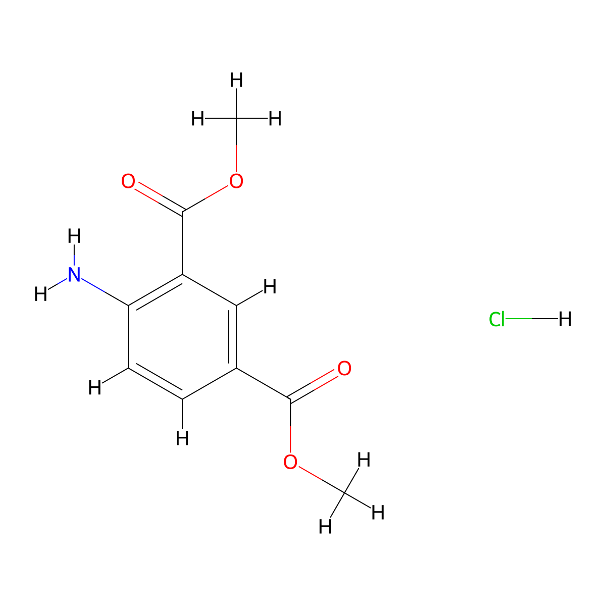 1,3-Dimethyl4-aminobenzene-1,3-dicarboxylatehydrochloride molecular structure, CAS 2287279-96-1