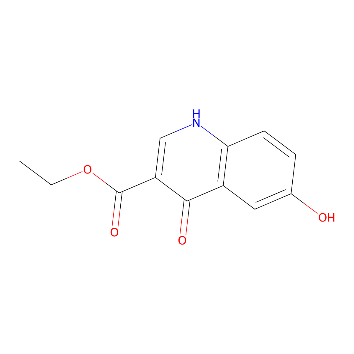 Ethyl 4,6-dihydroxyquinoline-3-carboxylate molecular structure, CAS 228728-25-4