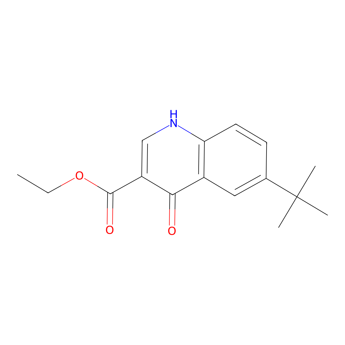 6-tert-Butyl-4-hydroxy-quinoline-3-carboxylic acid ethyl ester molecular structure, CAS 228728-32-3
