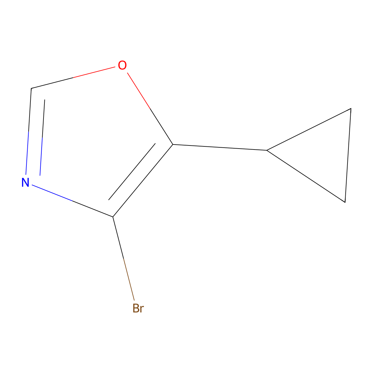 4-Bromo-5-cyclopropyl-1,3-oxazole molecular structure, CAS 2287280-10-6