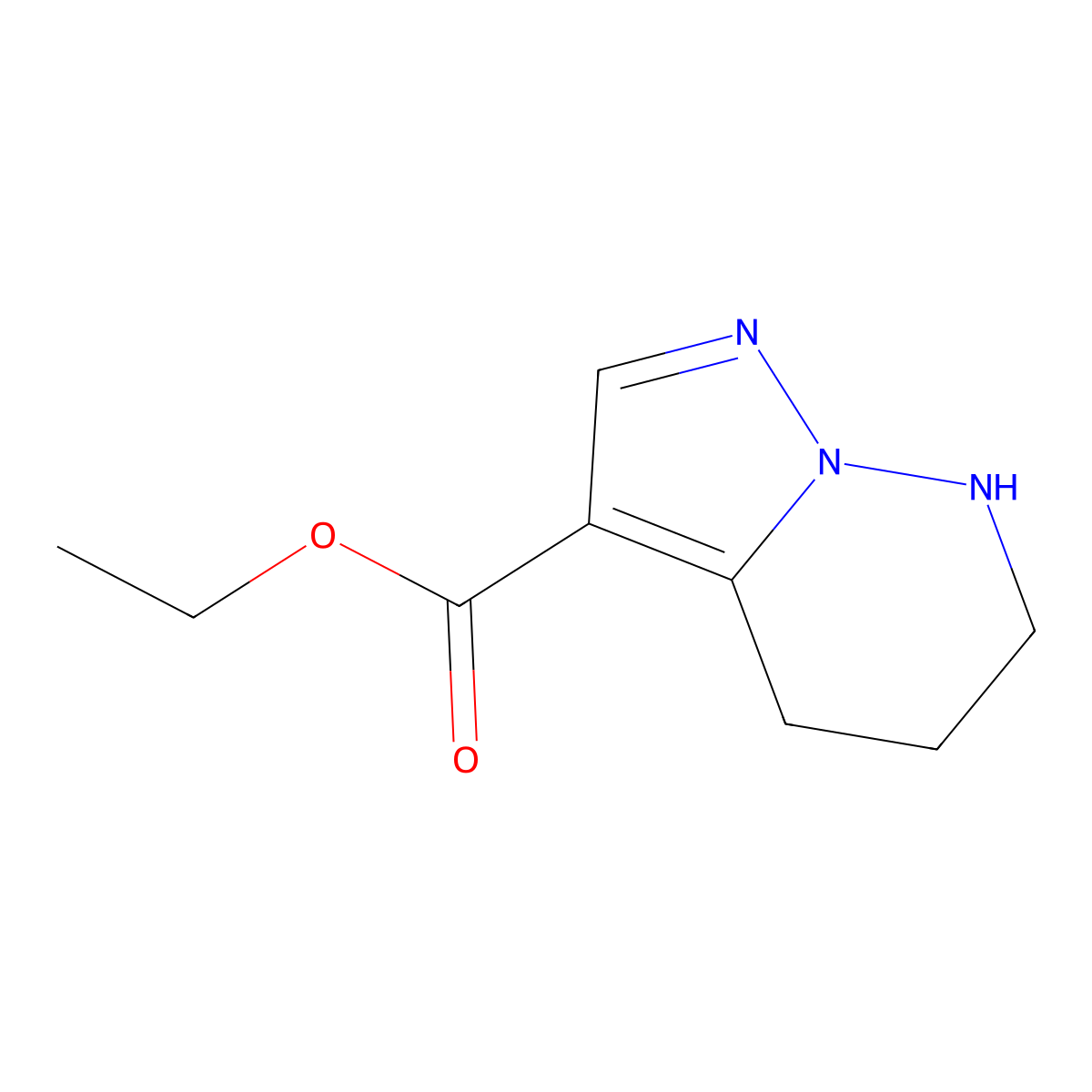 ethyl 4H,5H,6H,7H-pyrazolo[1,5-b]pyridazine-3-carboxylate molecular structure, CAS 2287280-61-7