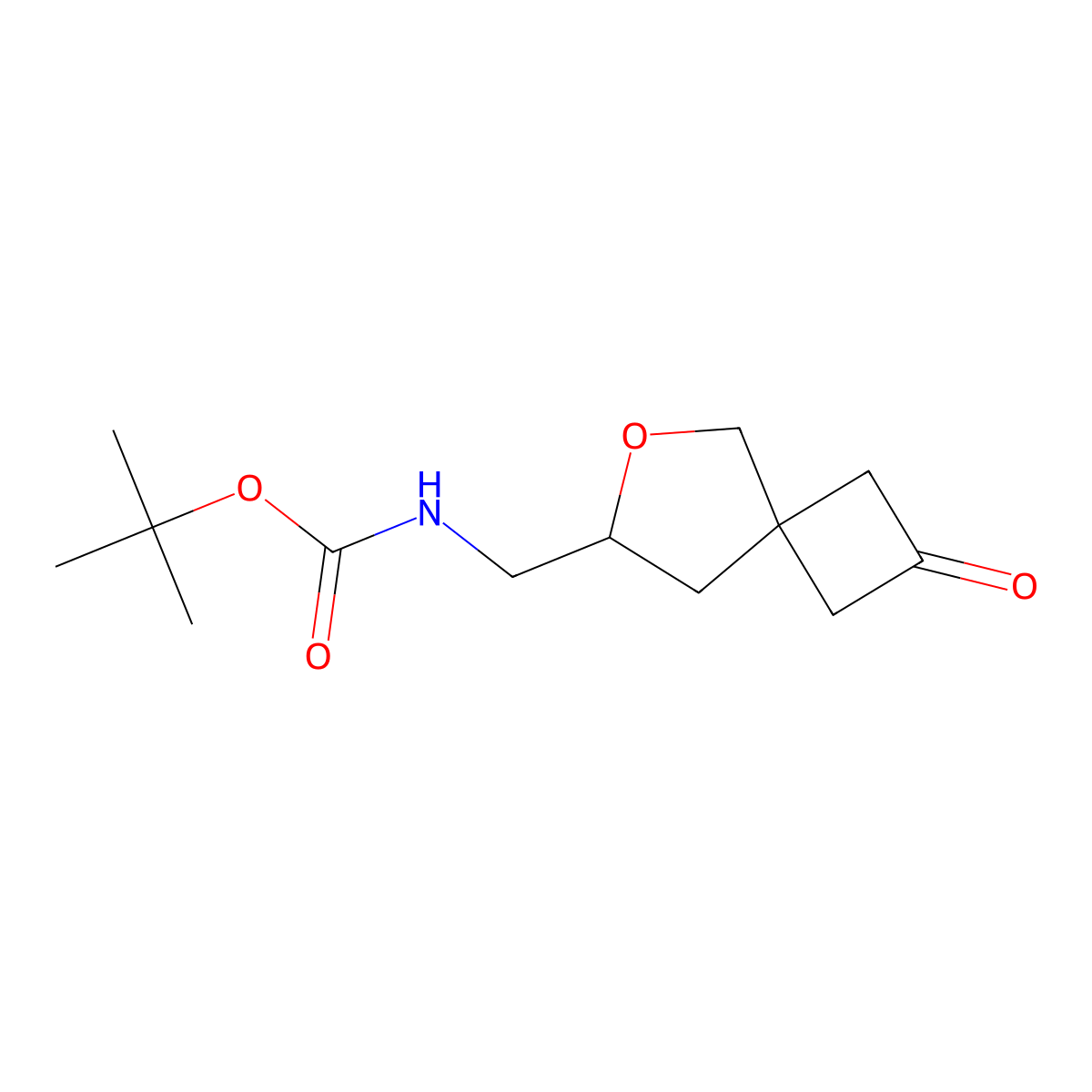 tert-butyl N-({2-oxo-6-oxaspiro[3.4]octan-7-yl}methyl)carbamate molecular structure, CAS 2287280-65-1