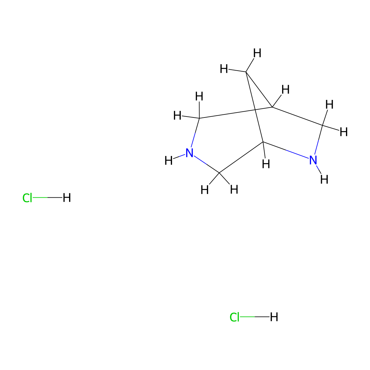 3,6-Diazabicyclo[3.2.1]octane dihydrochloride molecular structure, CAS 2287280-88-8