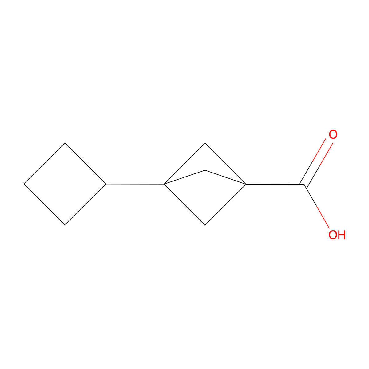 3-Cyclobutylbicyclo[1.1.1]pentane-1-carboxylic acid molecular structure, CAS 2287281-06-3