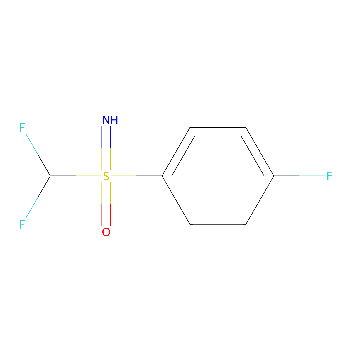 (Difluoromethyl)(4-fluorophenyl)imino-lambda6-sulfanone molecular structure, CAS 2287281-22-3