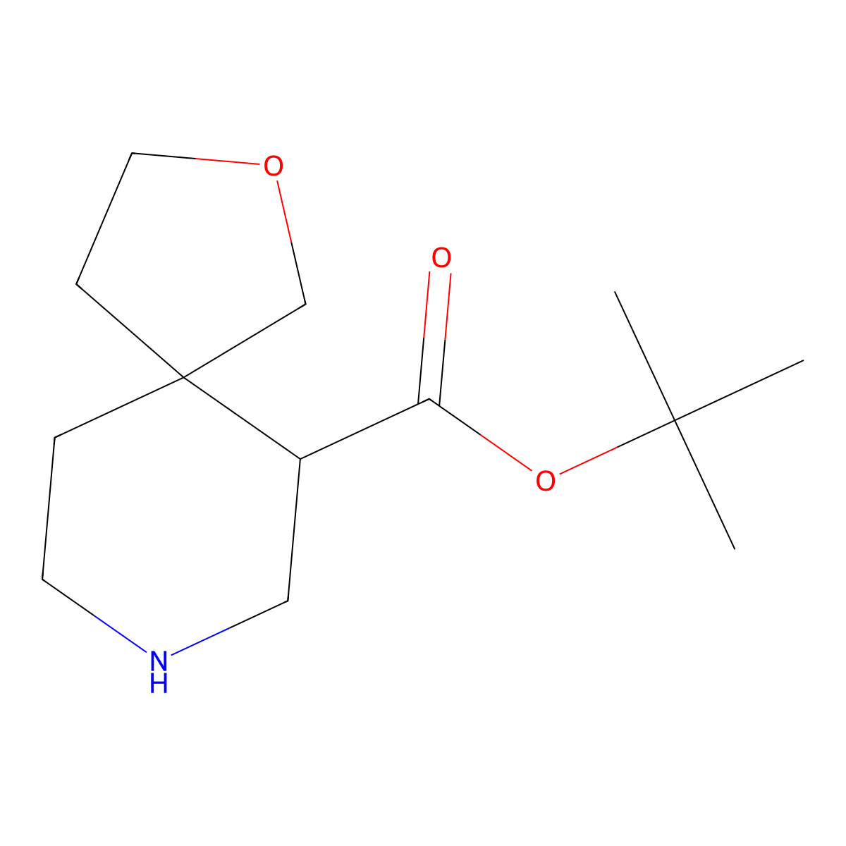 Tert-butyl 2-oxa-8-azaspiro[4.5]decane-6-carboxylate molecular structure, CAS 2287281-23-4