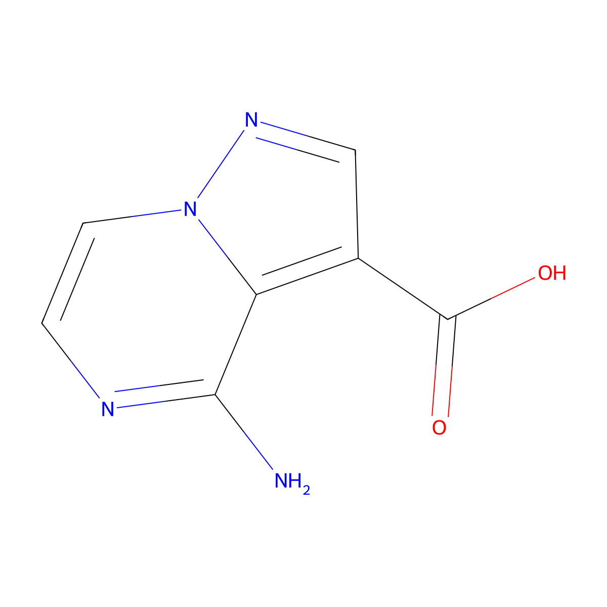 4-Aminopyrazolo[1,5-a]pyrazine-3-carboxylic acid molecular structure, CAS 2287281-27-8