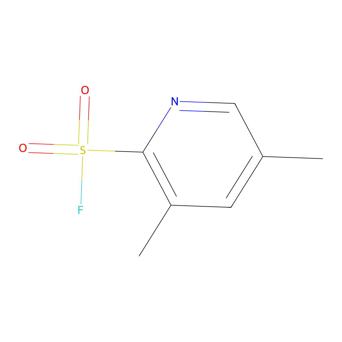 3,5-Dimethylpyridine-2-sulfonyl fluoride molecular structure, CAS 2287281-40-5