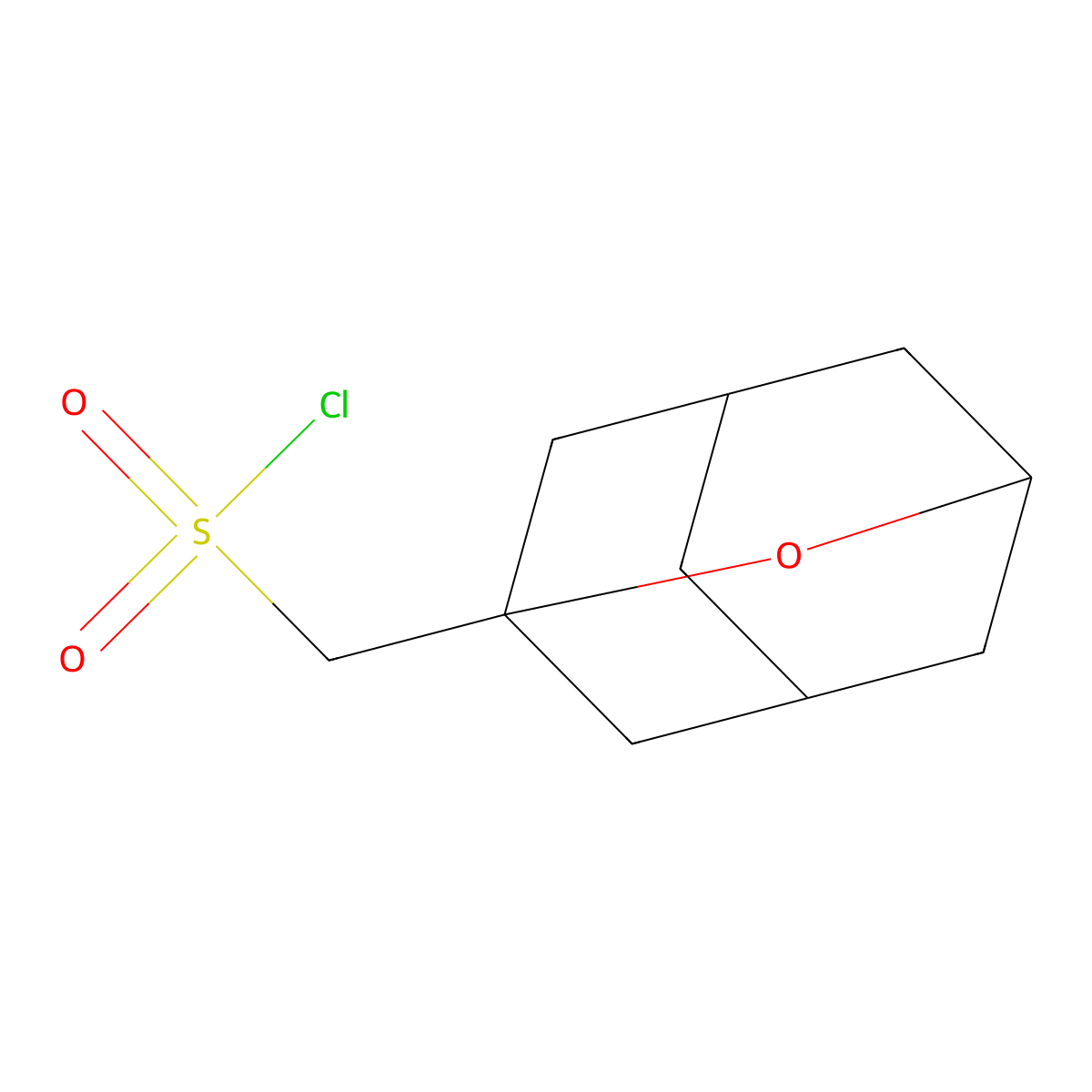 {2-Oxatricyclo[3.3.1.1,3,7]decan-1-yl}methanesulfonylchloride molecular structure, CAS 2287281-53-0