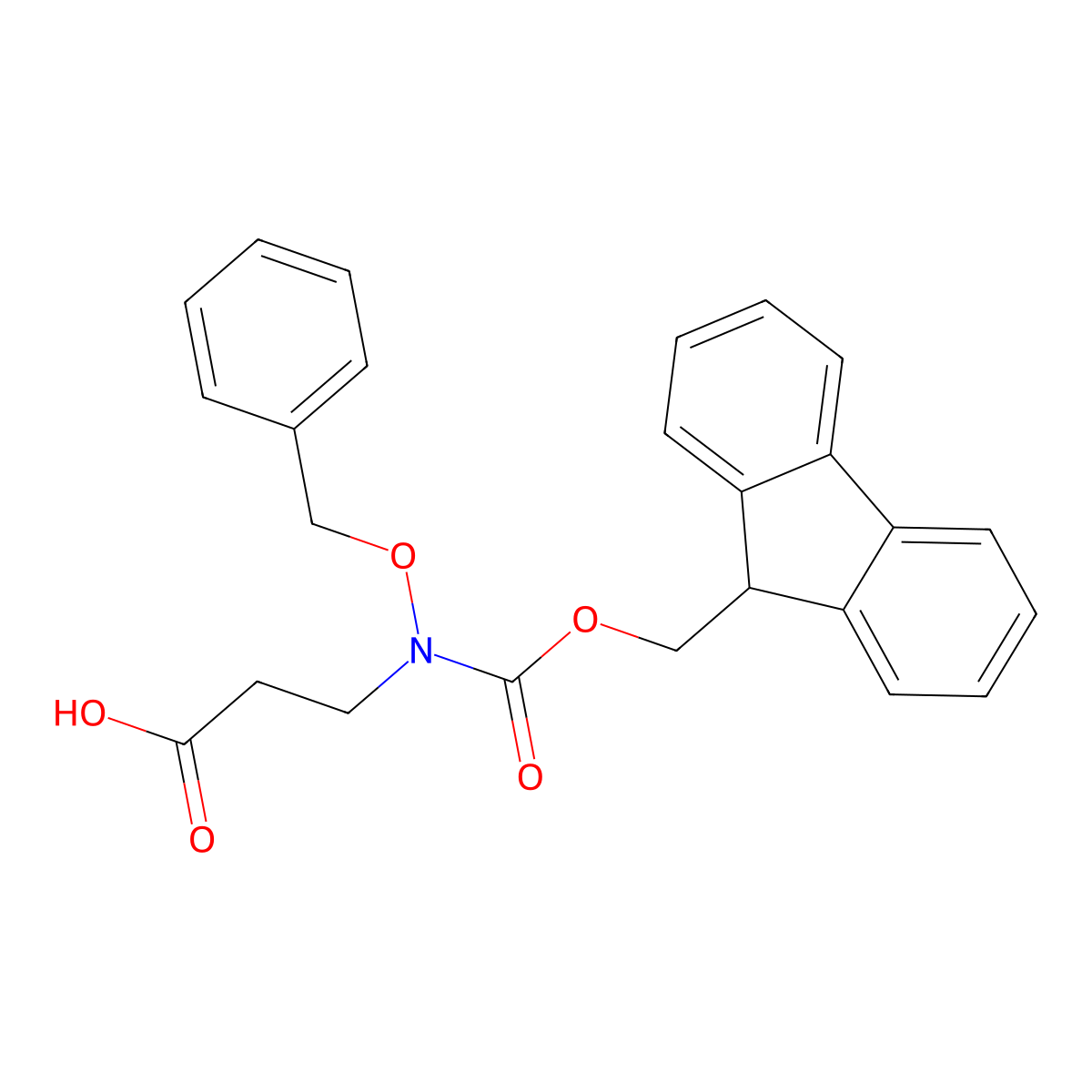 3-[9H-Fluoren-9-ylmethoxycarbonyl(phenylmethoxy)amino]propanoic acid molecular structure, CAS 2287281-57-4