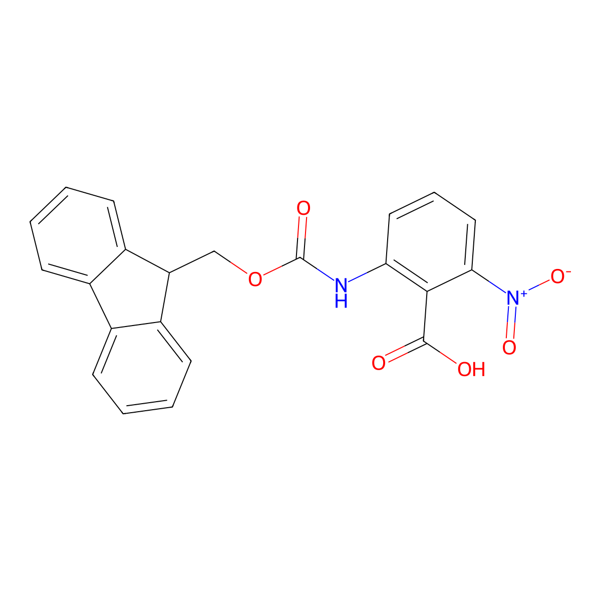 2-({[(9H-fluoren-9-yl)methoxy]carbonyl}amino)-6-nitrobenzoic acid molecular structure, CAS 2287281-65-4