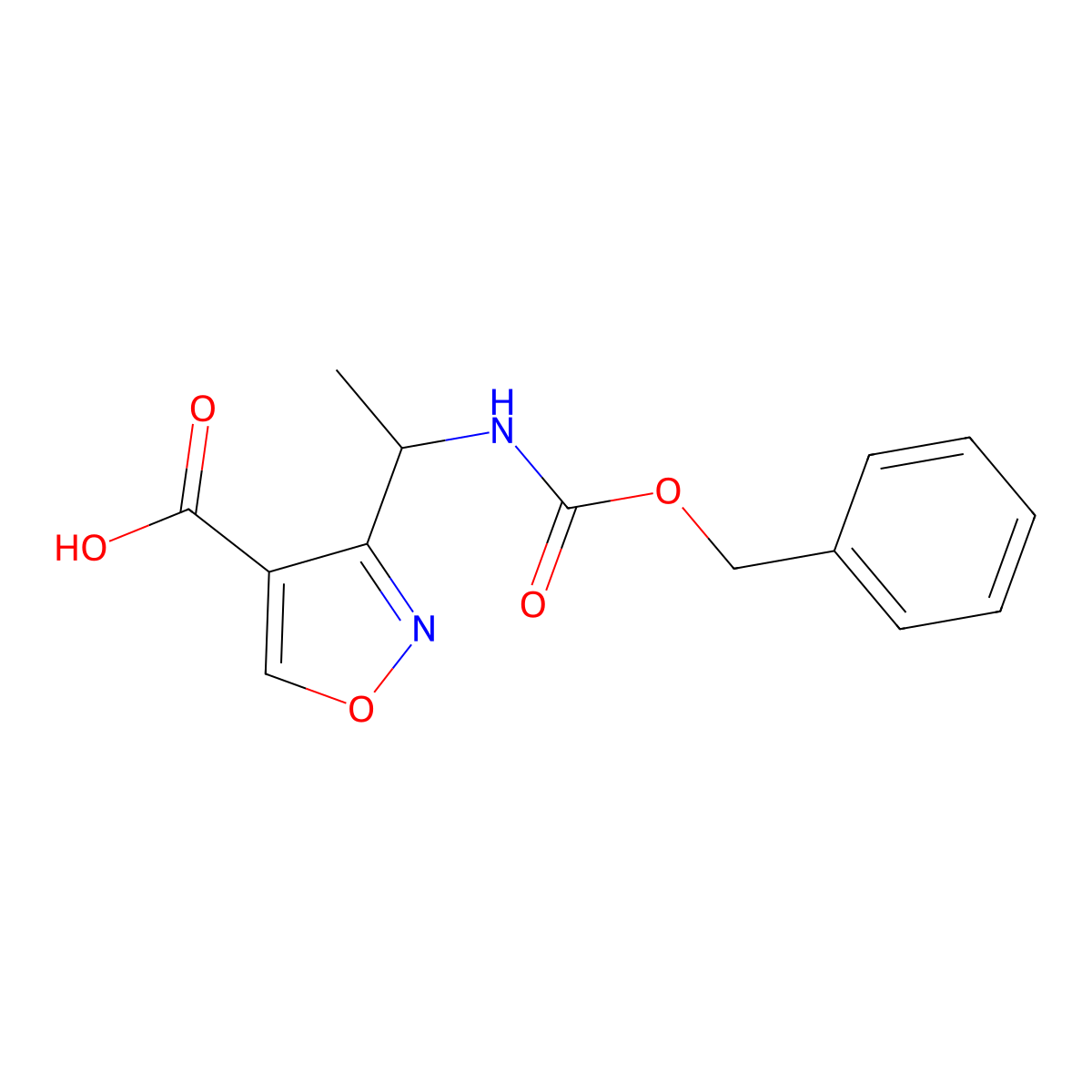 3-(1-{[(Benzyloxy)carbonyl]amino}ethyl)-1,2-oxazole-4-carboxylic acid molecular structure, CAS 2287281-94-9