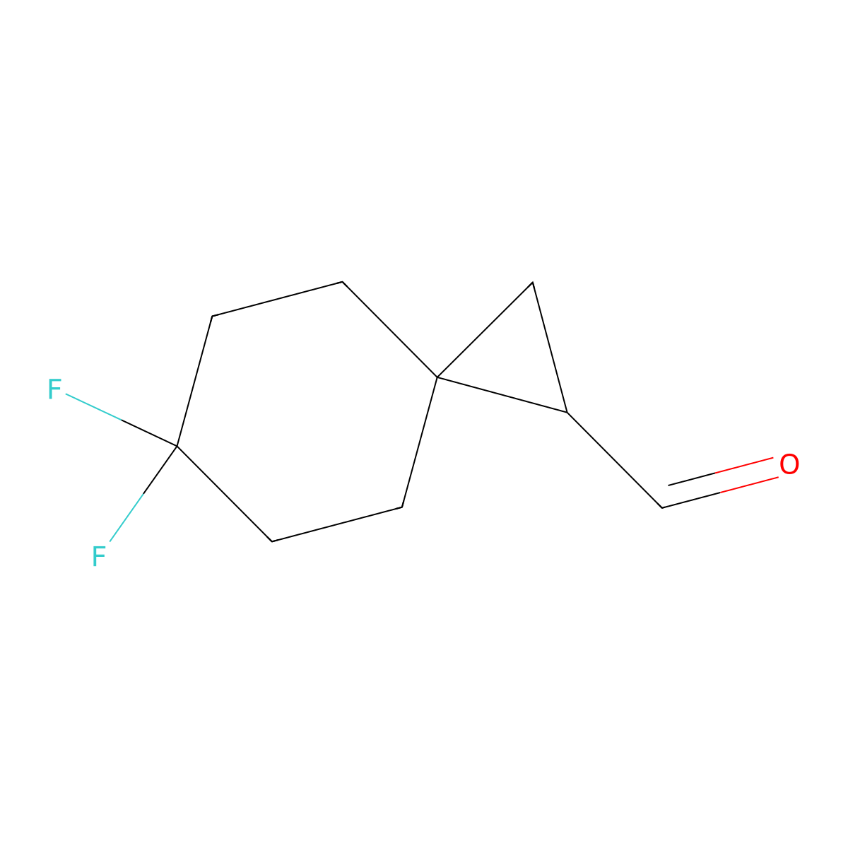 6,6-Difluorospiro(2.5)octane-1-carbaldehyde molecular structure, CAS 2287282-06-6