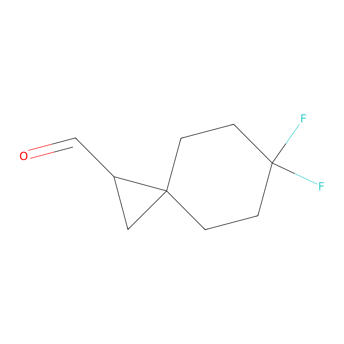 6,6-Difluorospiro(2.5)octane-1-carbaldehyde molecular structure, CAS 2287282-06-6