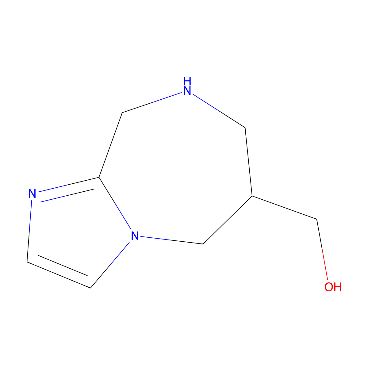 {5H,6H,7H,8H,9H-imidazo[1,2-a][1,4]diazepin-6-yl}methanol molecular structure, CAS 2287282-96-4