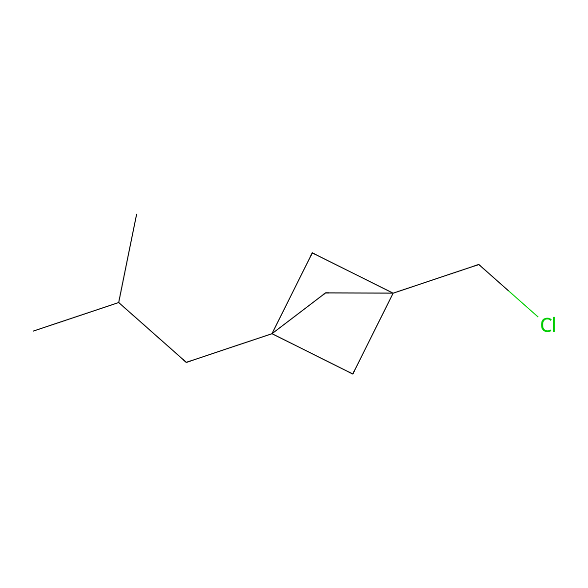 1-(Chloromethyl)-3-(2-methylpropyl)bicyclo[1.1.1]pentane molecular structure, CAS 2287283-20-7