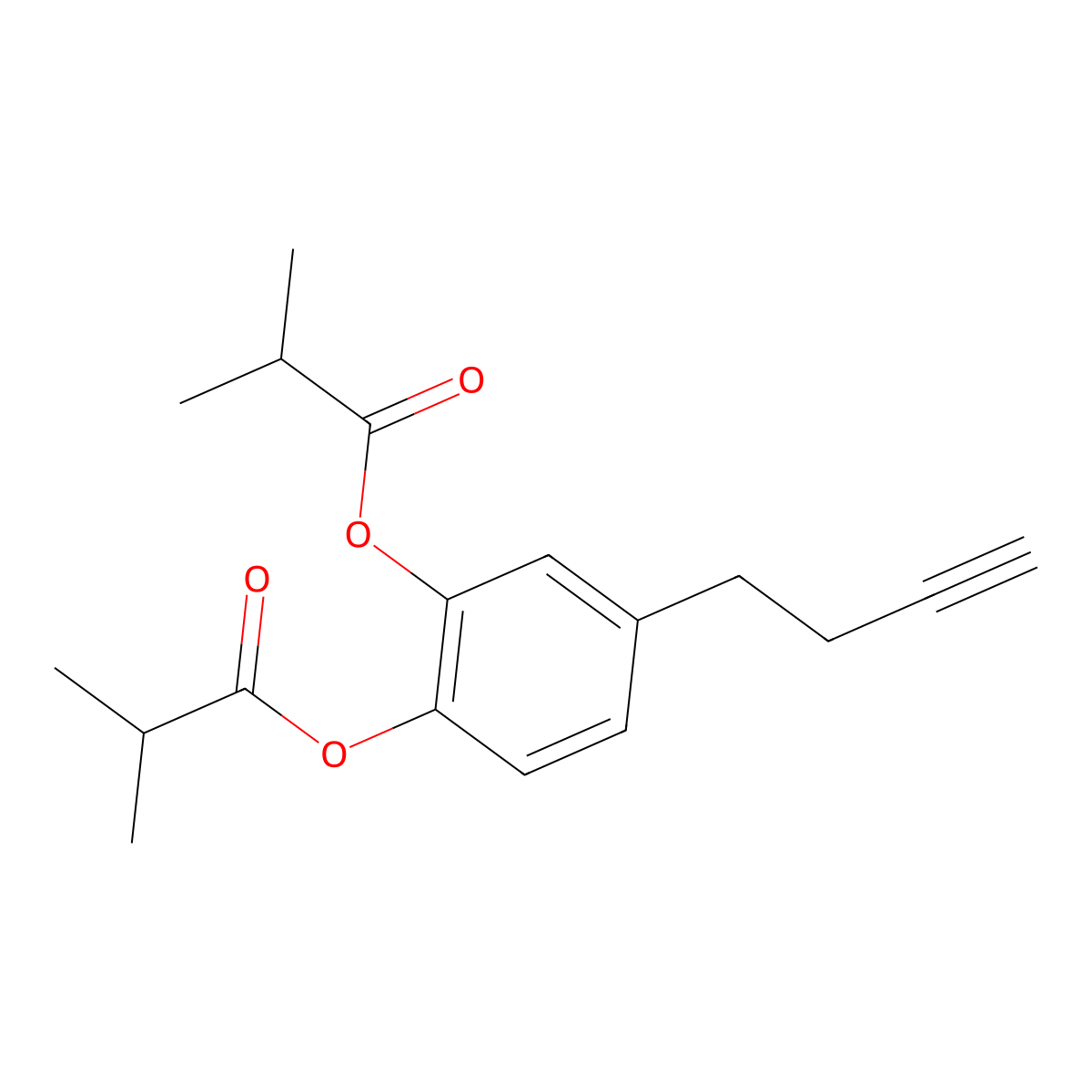 [4-But-3-ynyl-2-(2-methylpropanoyloxy)phenyl] 2-methylpropanoate molecular structure, CAS 2287283-21-8