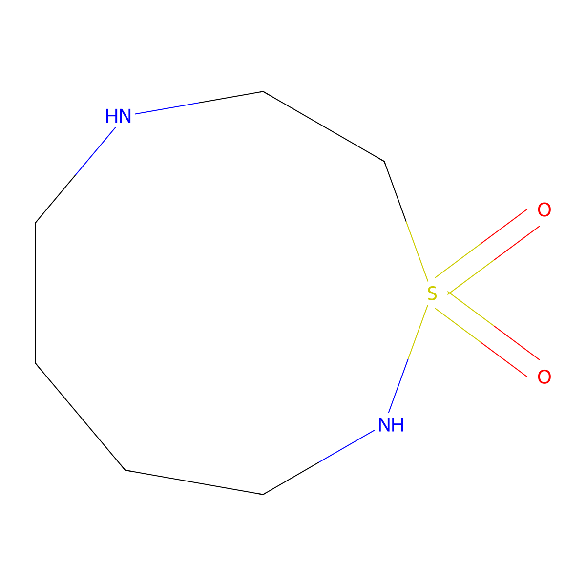 1lambda6,2,7-Thiadiazonane-1,1-dione molecular structure, CAS 2287283-42-3