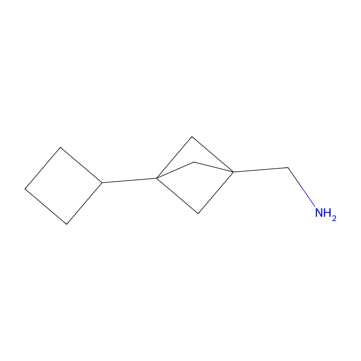 {3-Cyclobutylbicyclo[1.1.1]pentan-1-yl}methanamine molecular structure, CAS 2287283-56-9