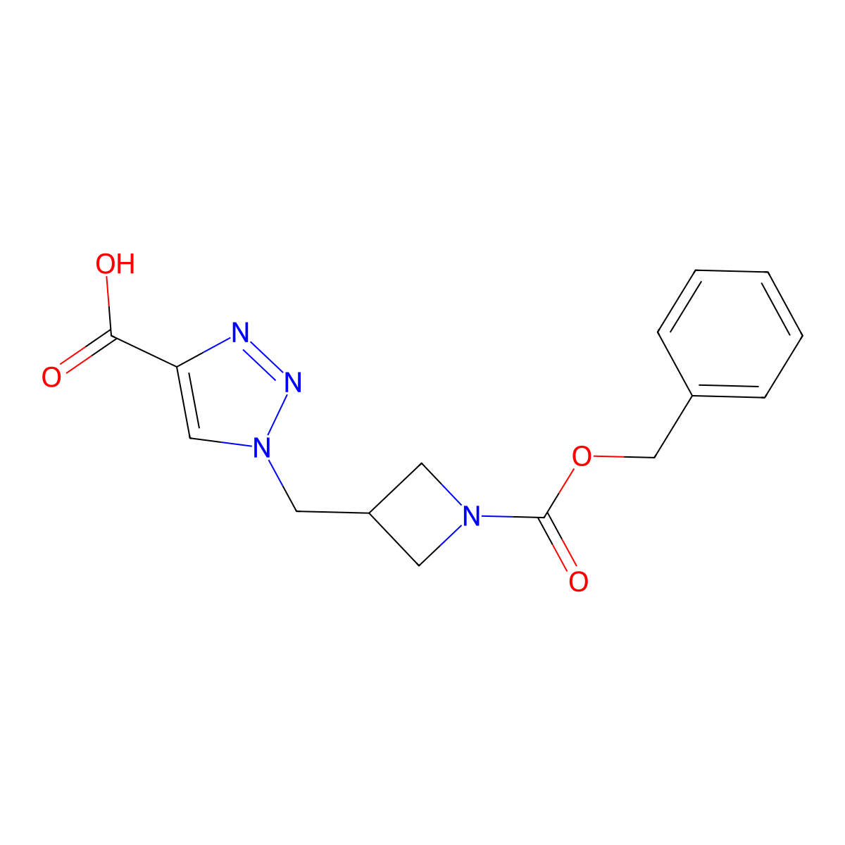 1-({1-[(benzyloxy)carbonyl]azetidin-3-yl}methyl)-1H-1,2,3-triazole-4-carboxylic acid molecular structure, CAS 2287283-70-7