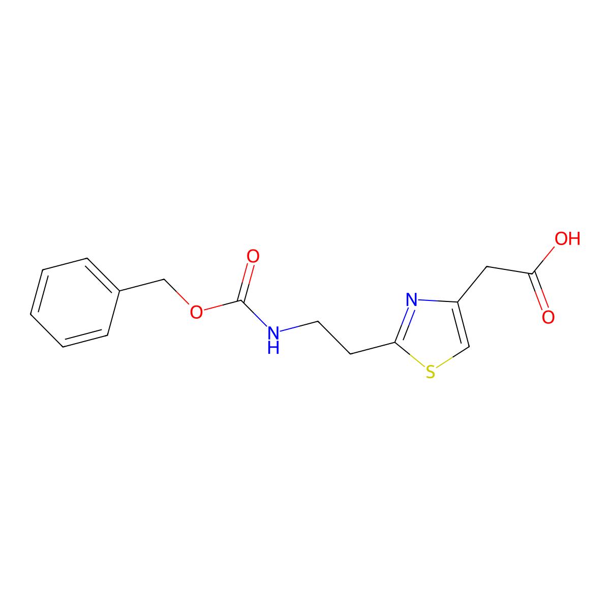 2-[2-(2-{[(Benzyloxy)carbonyl]amino}ethyl)-1,3-thiazol-4-yl]acetic acid molecular structure, CAS 2287283-87-6