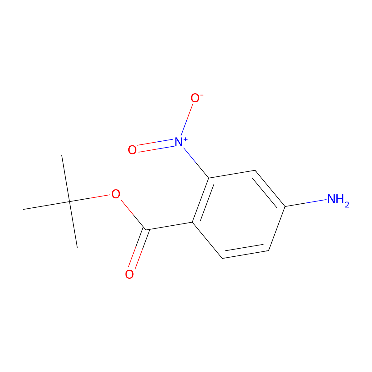 Tert-butyl 4-amino-2-nitrobenzoate molecular structure, CAS 2287283-97-8
