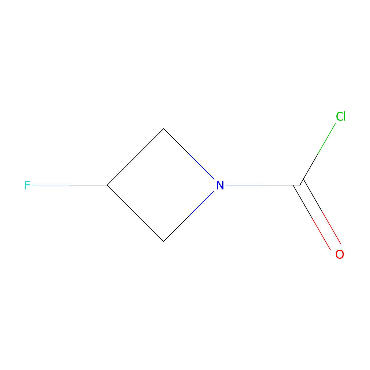 3-Fluoroazetidine-1-carbonyl chloride molecular structure, CAS 2287285-33-8