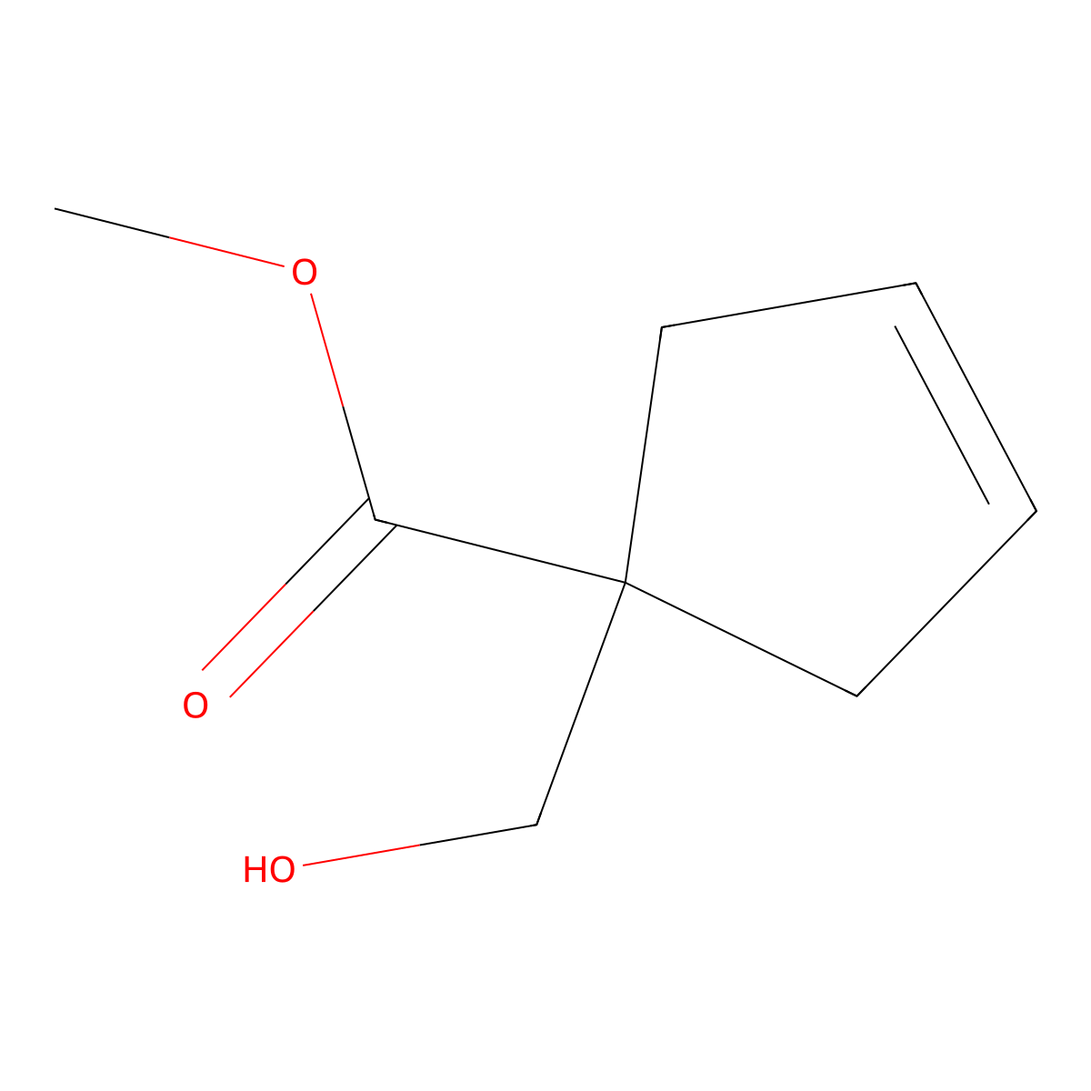 Methyl 1-(hydroxymethyl)cyclopent-3-ene-1-carboxylate molecular structure, CAS 2287286-24-0