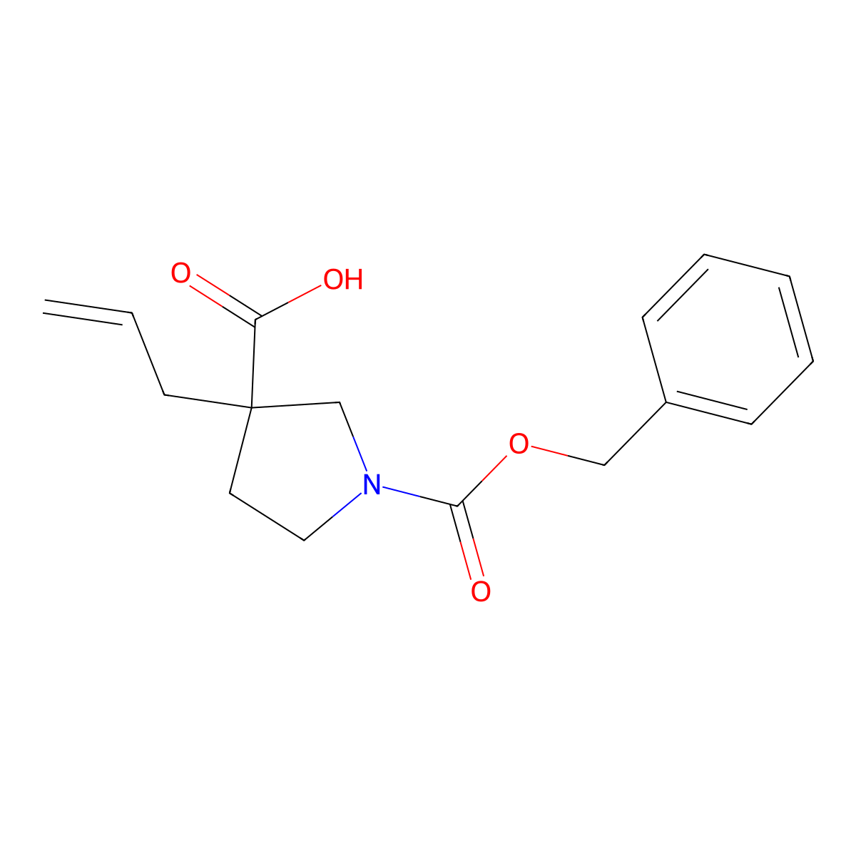 1-[(Benzyloxy)carbonyl]-3-(prop-2-en-1-yl)pyrrolidine-3-carboxylic acid molecular structure, CAS 2287286-27-3