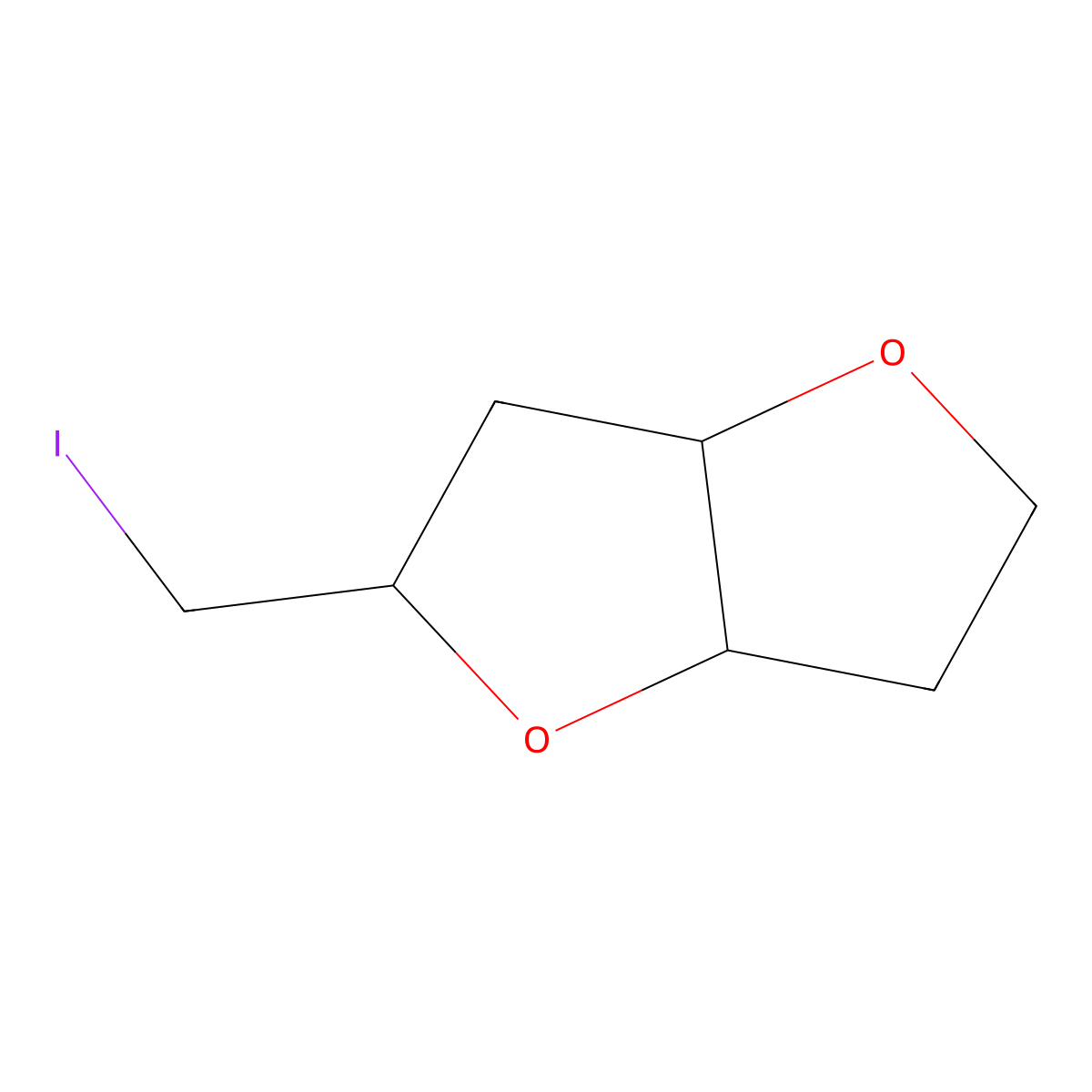 2-(Iodomethyl)-hexahydrofuro(3,2-b)furan molecular structure, CAS 2287286-28-4