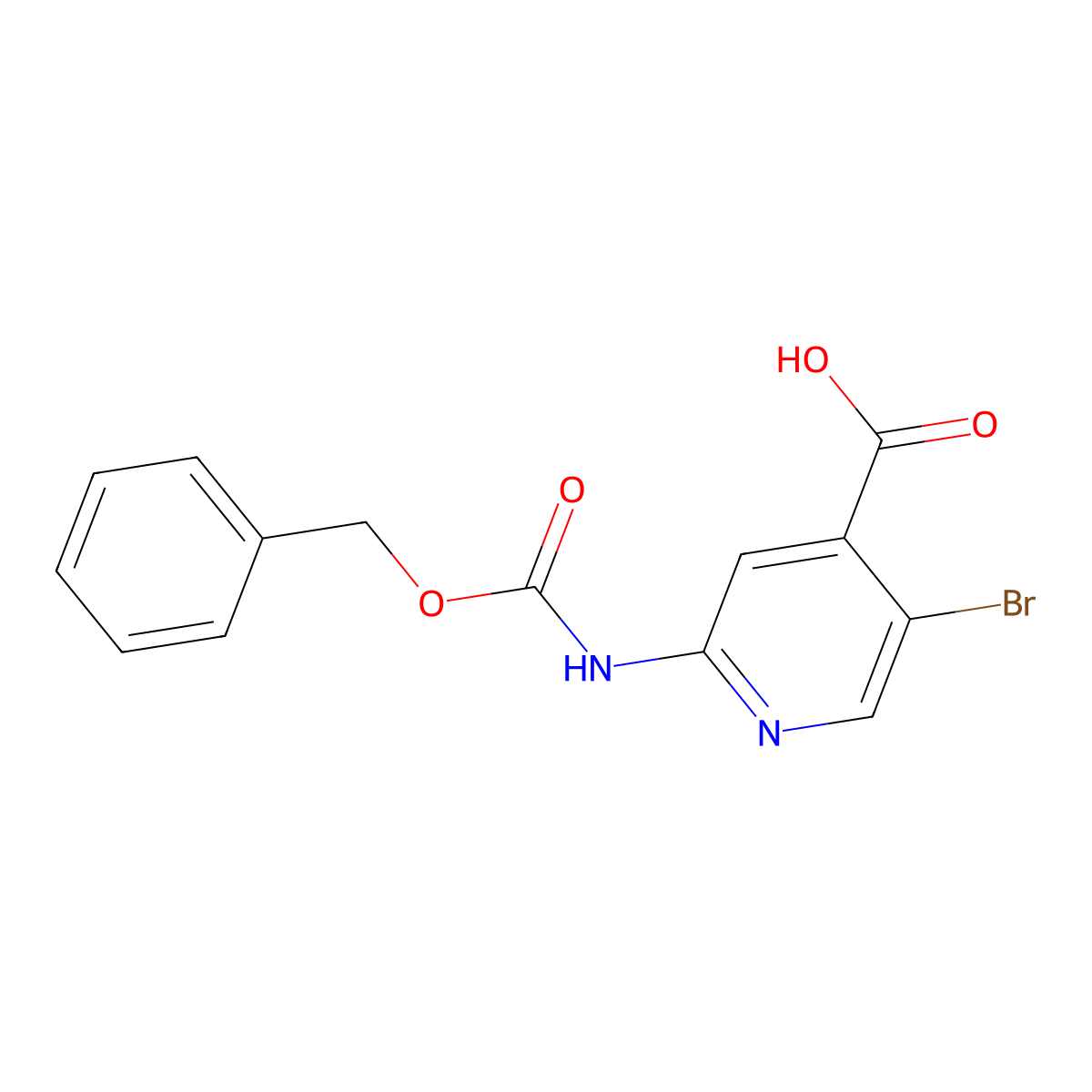 2-{[(Benzyloxy)carbonyl]amino}-5-bromopyridine-4-carboxylic acid molecular structure, CAS 2287286-33-1