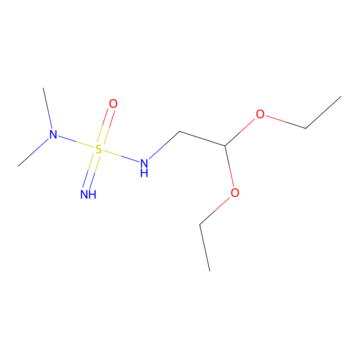 [(2,2-diethoxyethyl)-S-aminosulfonimidoyl]dimethylamine molecular structure, CAS 2287286-61-5