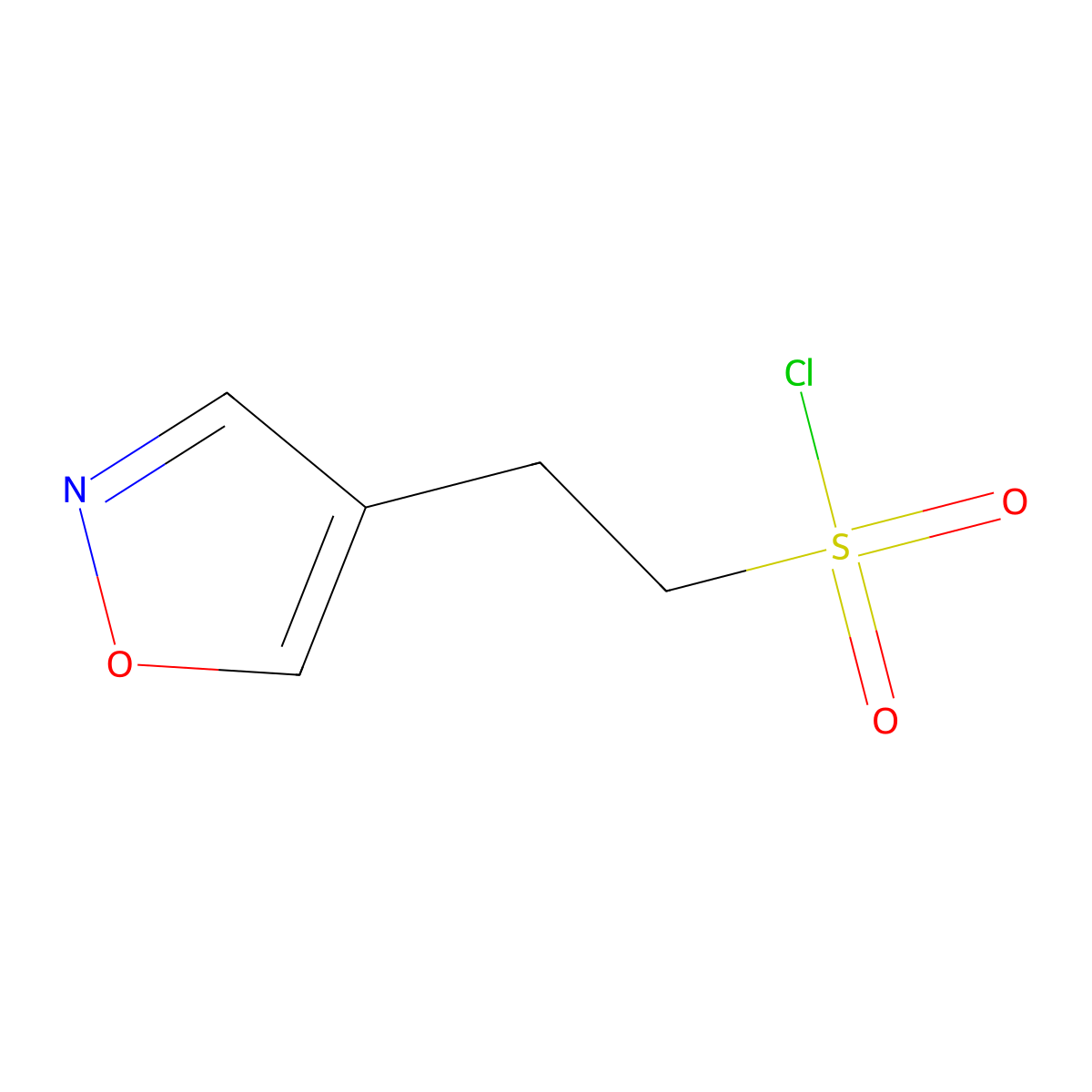 2-(1,2-Oxazol-4-yl)ethane-1-sulfonylchloride molecular structure, CAS 2287286-66-0