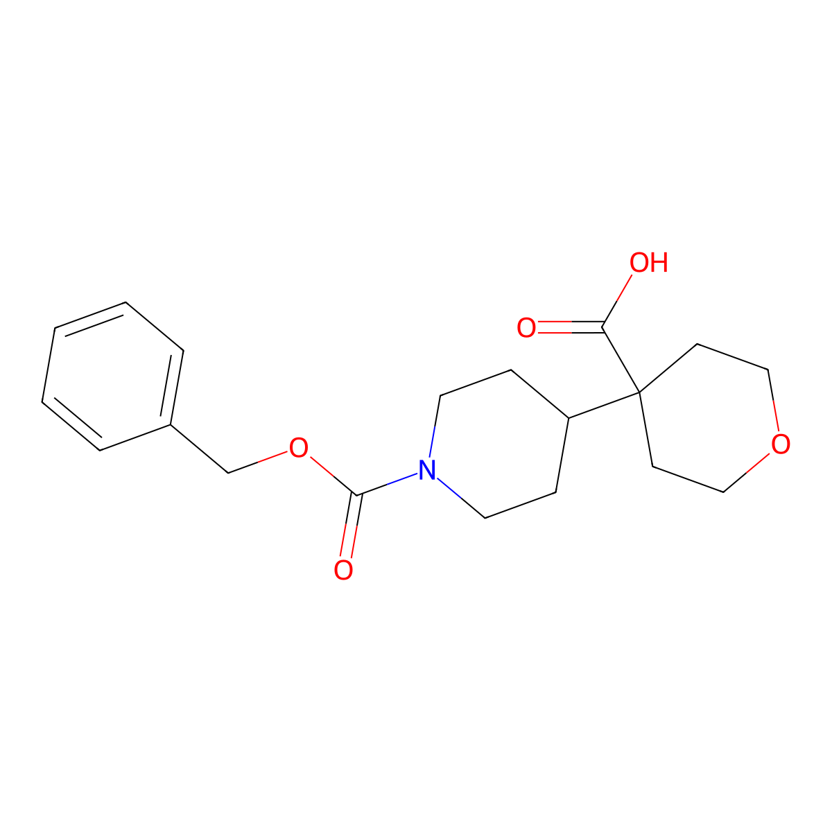 4-{1-[(Benzyloxy)carbonyl]piperidin-4-yl}oxane-4-carboxylic acid molecular structure, CAS 2287287-07-2