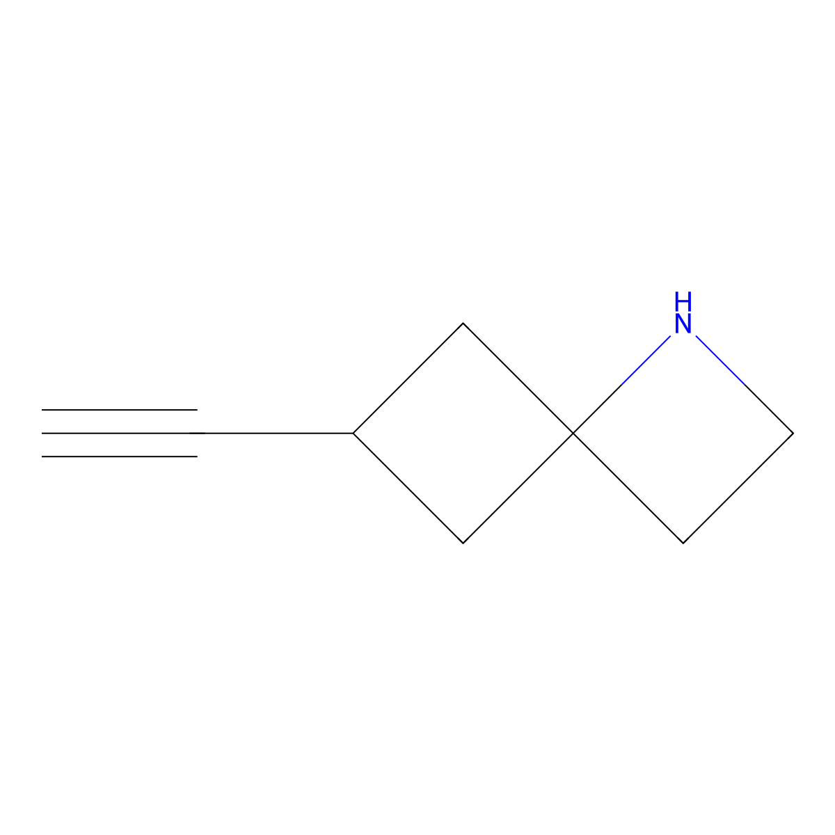 6-Ethynyl-1-azaspiro[3.3]heptane molecular structure, CAS 2287287-60-7