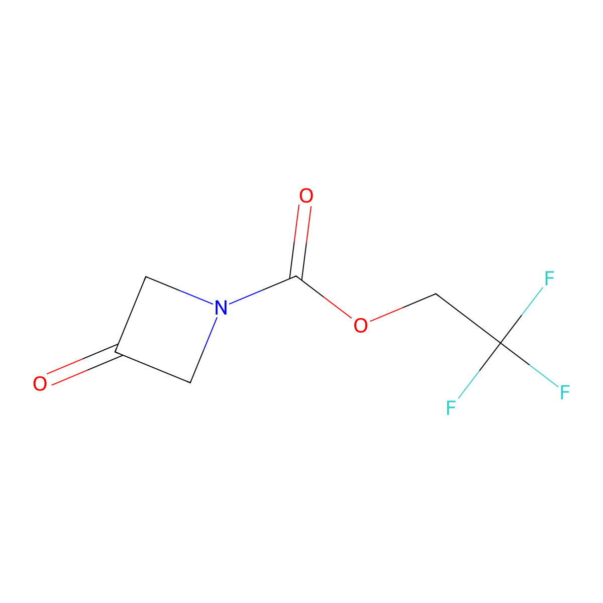 2,2,2-Trifluoroethyl 3-oxoazetidine-1-carboxylate molecular structure, CAS 2287287-77-6