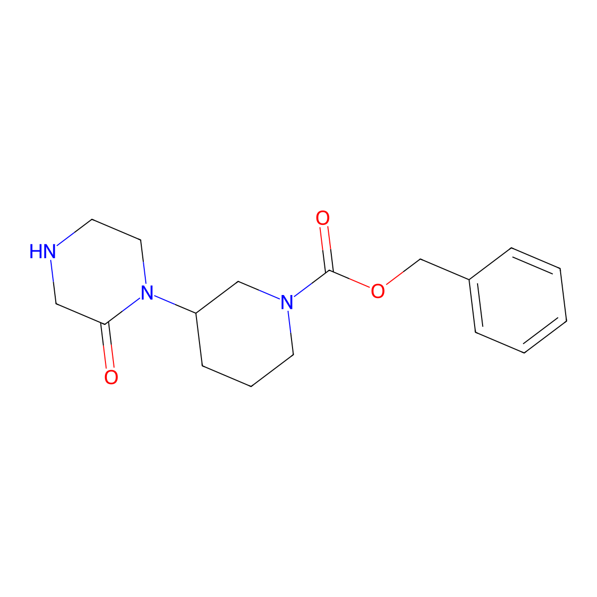 Benzyl 3-(2-oxopiperazin-1-yl)piperidine-1-carboxylate molecular structure, CAS 2287287-79-8