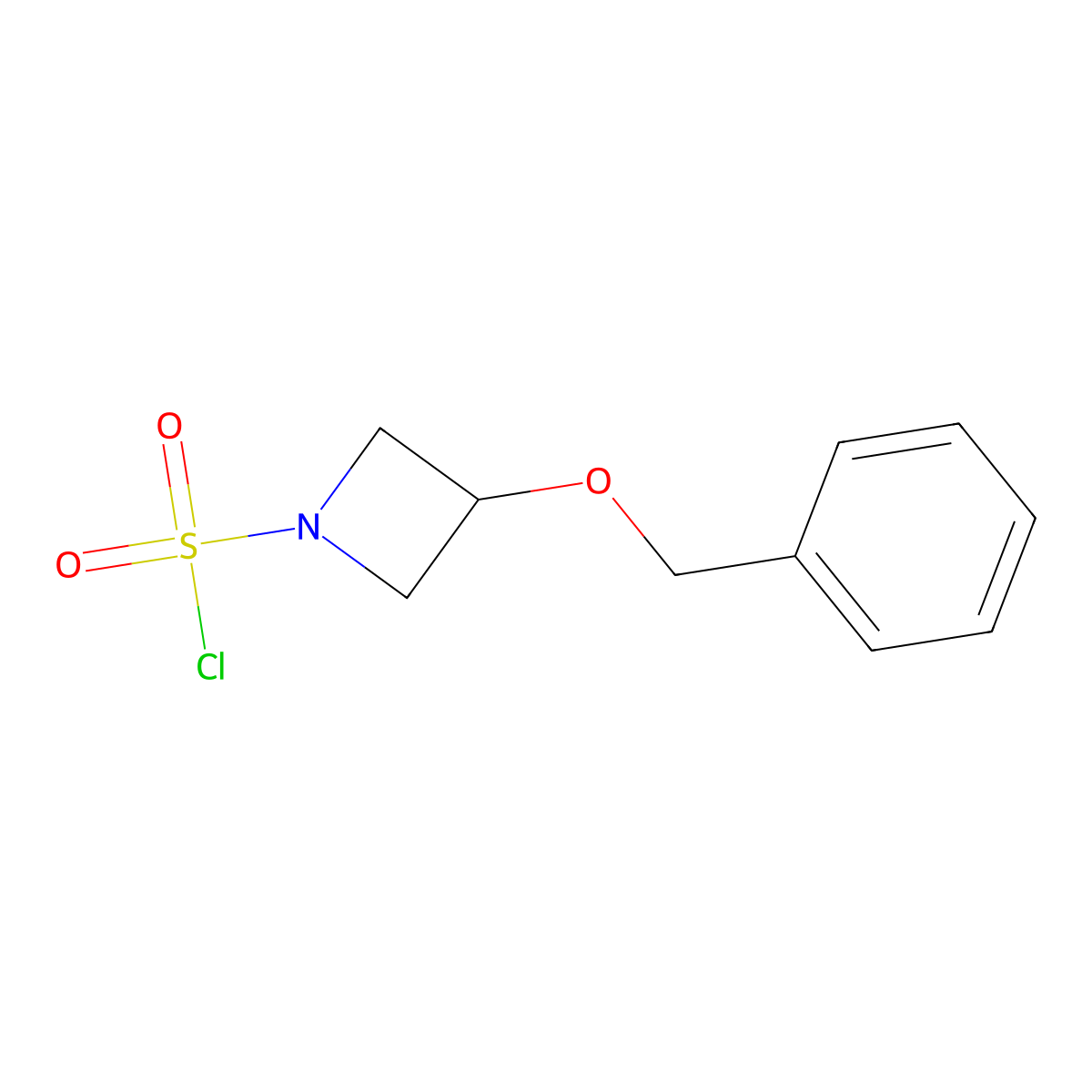 3-(Benzyloxy)azetidine-1-sulfonyl chloride molecular structure, CAS 2287287-86-7