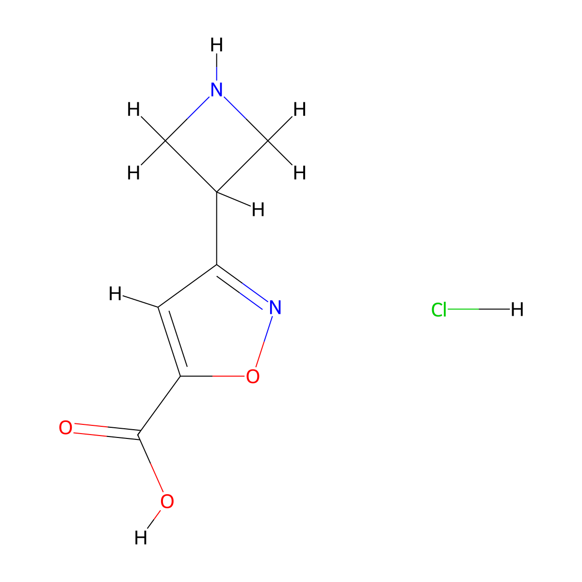 3-(Azetidin-3-yl)-1,2-oxazole-5-carboxylic acid hydrochloride molecular structure, CAS 2287287-95-8