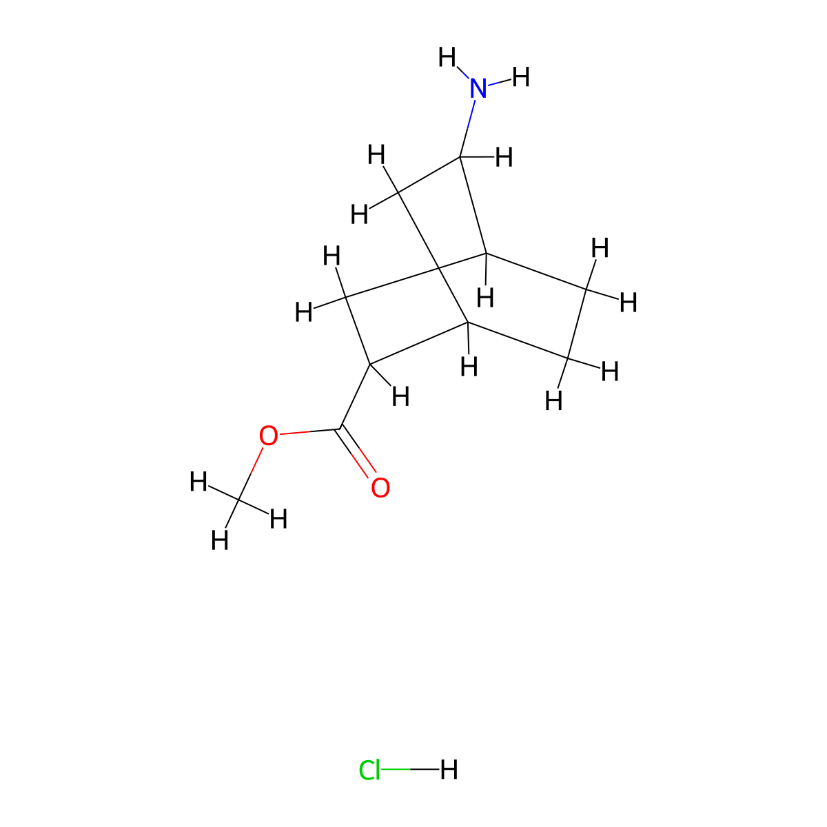 Methyl 5-aminobicyclo[2.2.2]octane-2-carboxylate hydrochloride molecular structure, CAS 2287287-96-9