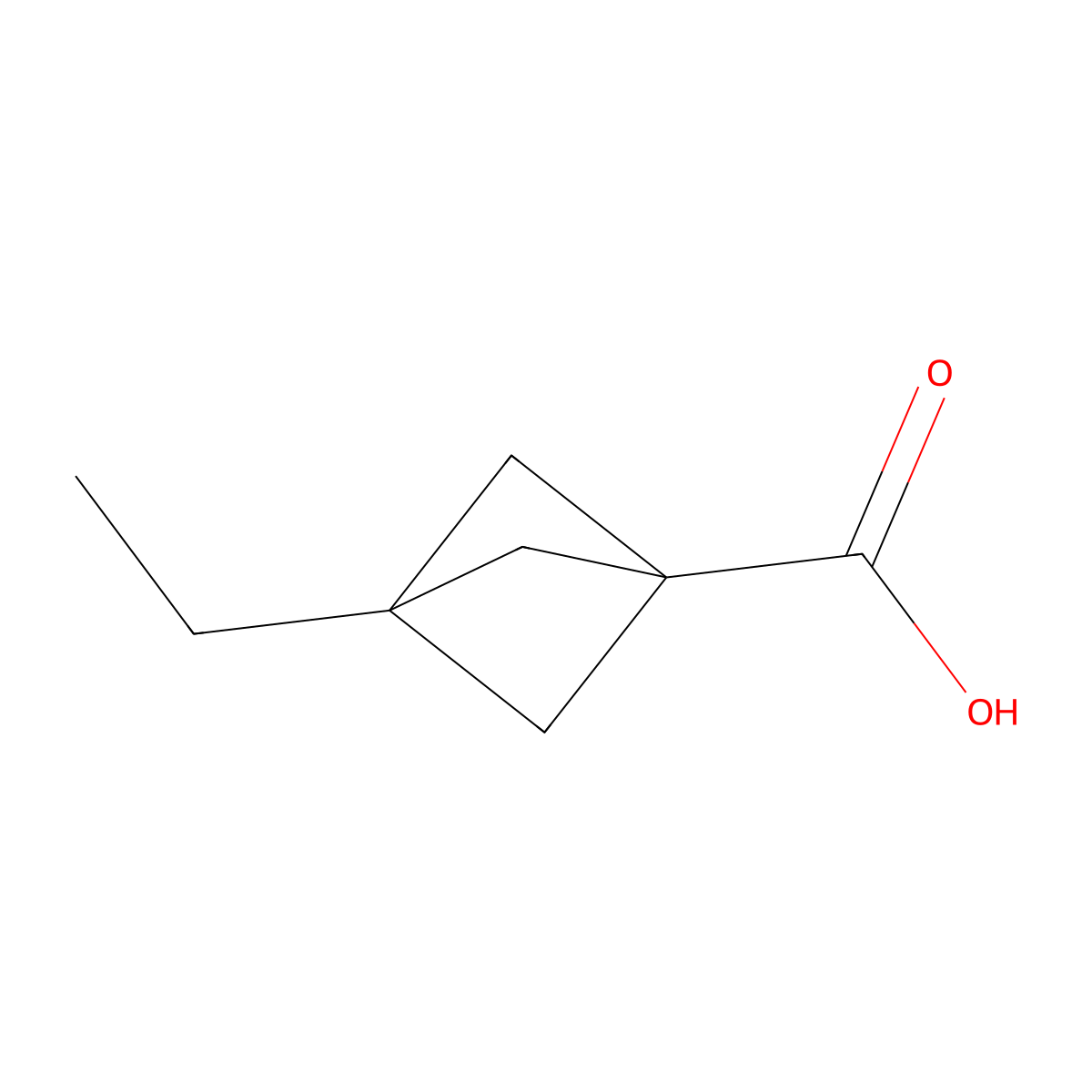 3-Ethylbicyclo(1.1.1)pentane-1-carboxylic acid molecular structure, CAS 2287288-07-5