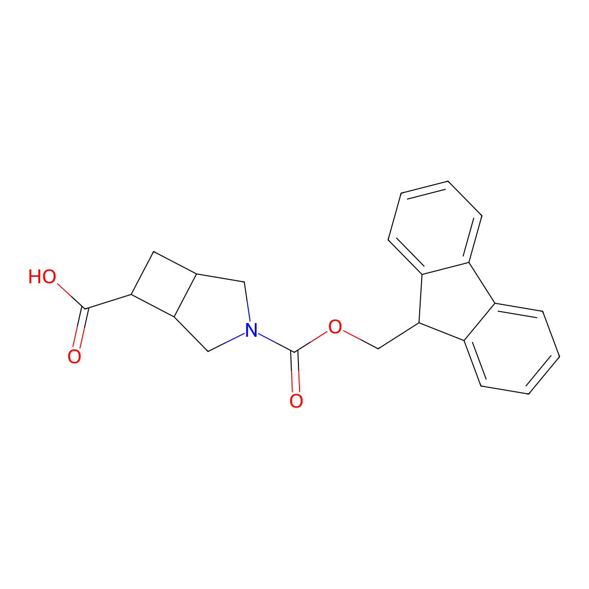 3-{[(9H-fluoren-9-yl)methoxy]carbonyl}-3-azabicyclo[3.2.0]heptane-6-carboxylic acid molecular structure, CAS 2287288-44-0