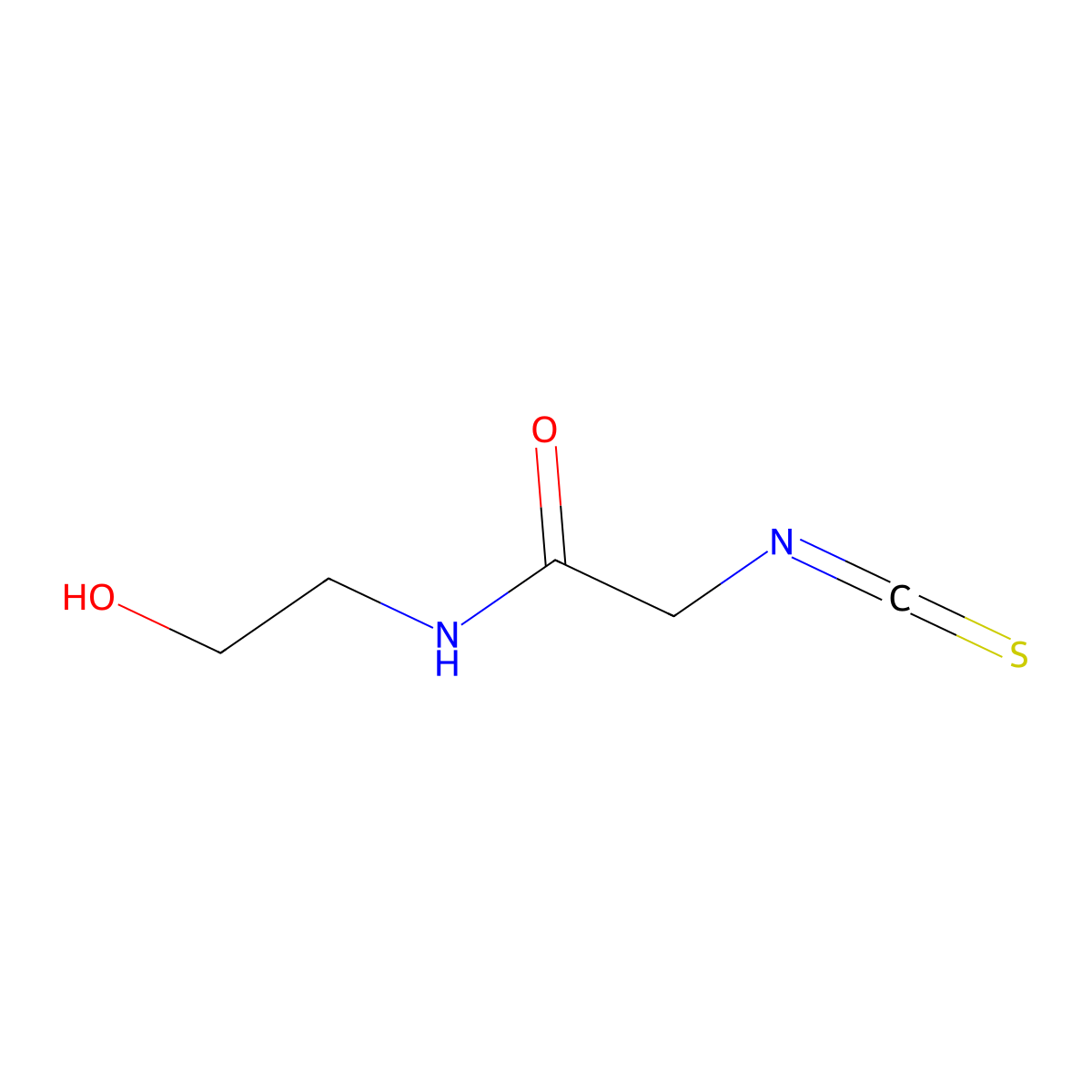 N-(2-hydroxyethyl)-2-isothiocyanatoacetamide molecular structure, CAS 2287288-70-2
