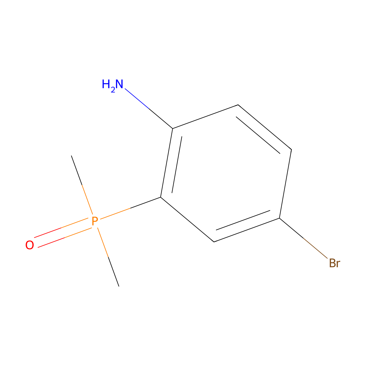 (2-Amino-5-bromophenyl)dimethylphosphine oxide molecular structure, CAS 2287288-82-6