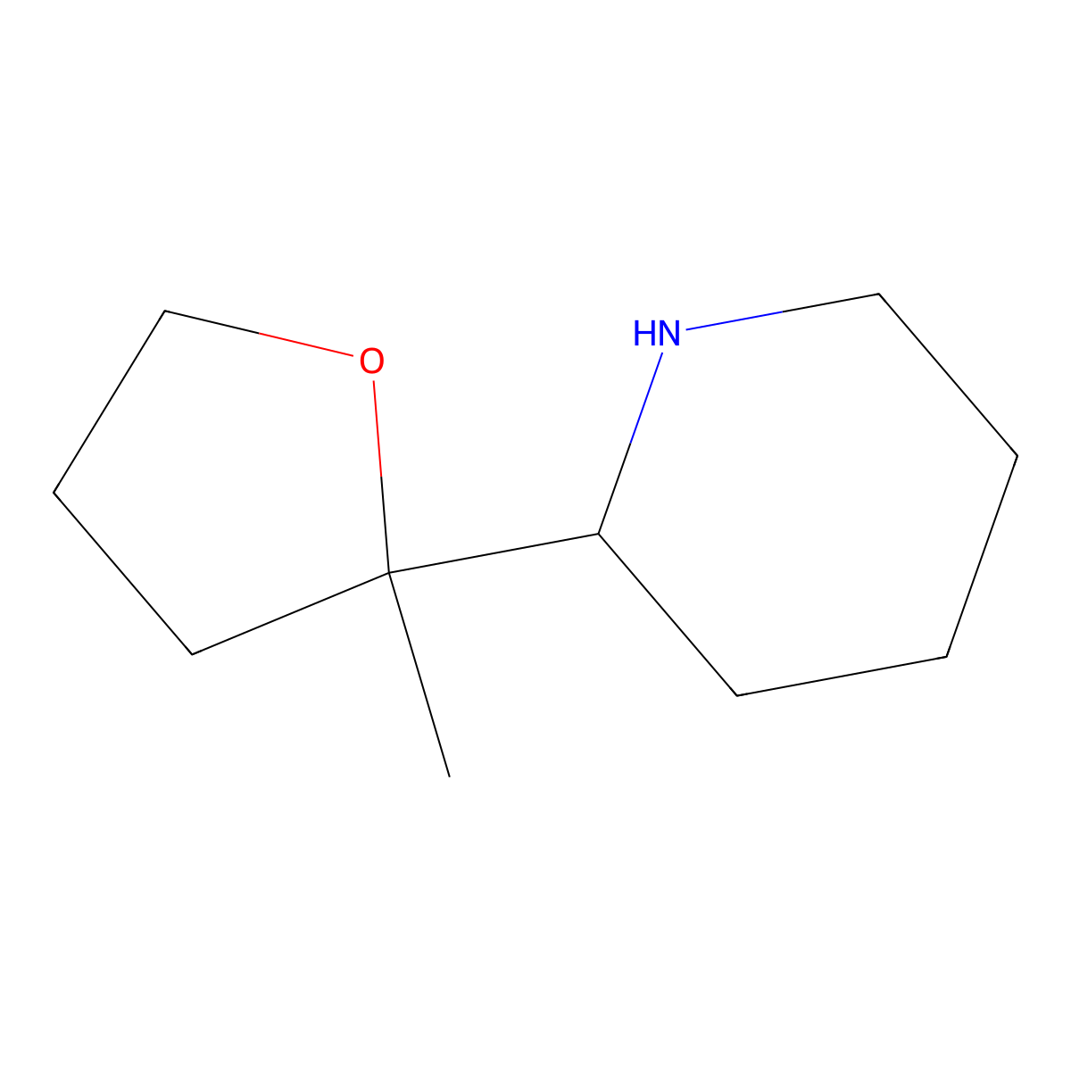 2-(2-Methyloxolan-2-yl)piperidine molecular structure, CAS 2287289-18-1