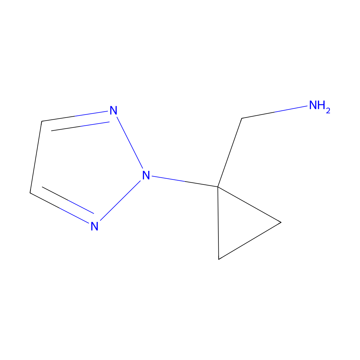 (1-(2H-1,2,3-triazol-2-yl)cyclopropyl)methanamine molecular structure, CAS 2287289-36-3