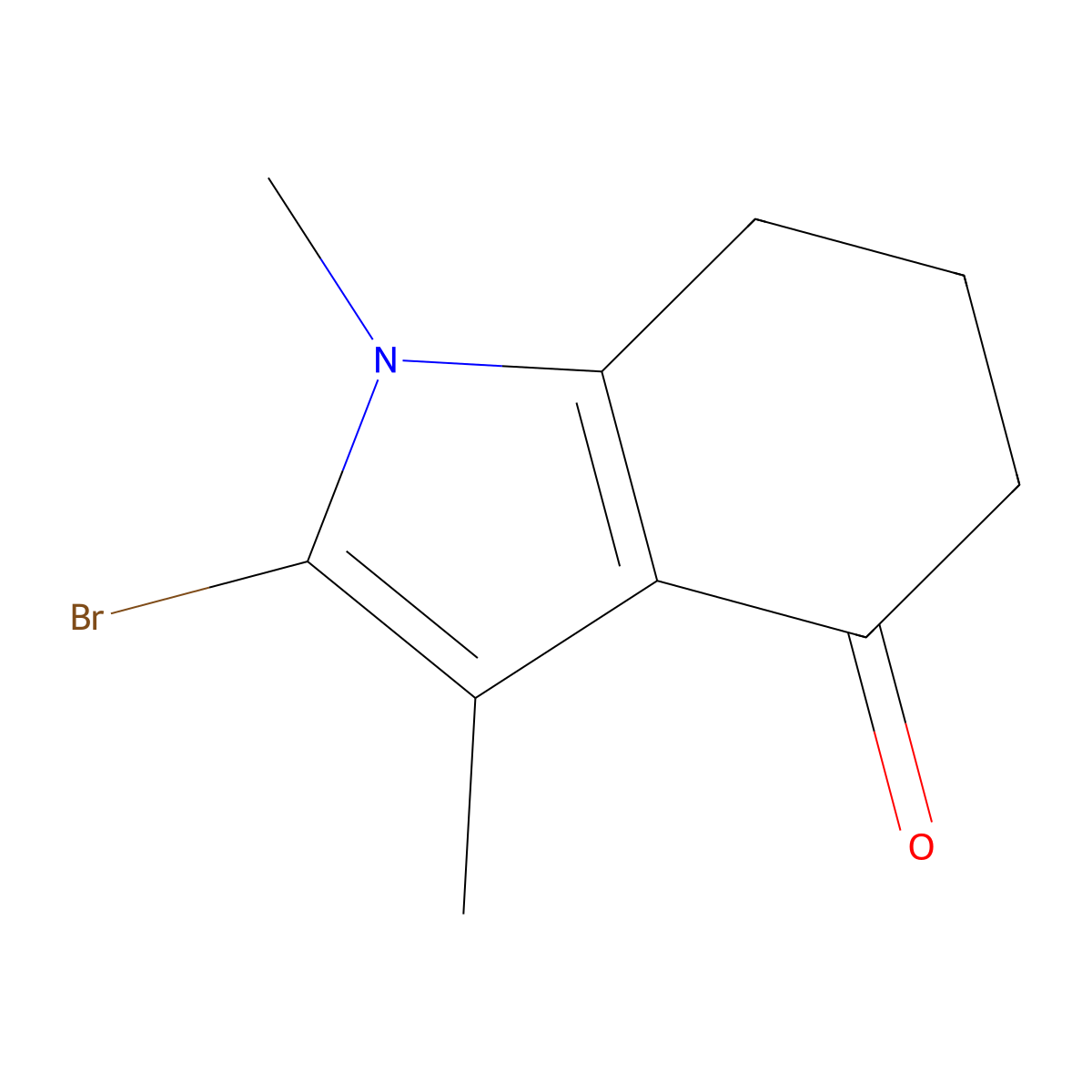 2-bromo-1,3-dimethyl-4,5,6,7-tetrahydro-1H-indol-4-one molecular structure, CAS 2287289-47-6