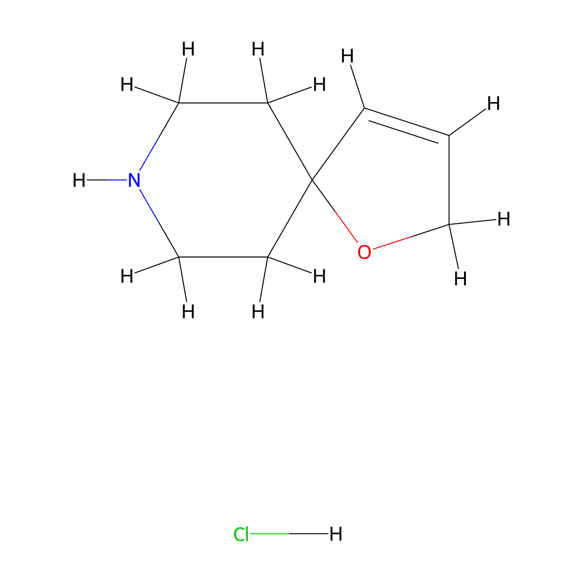 1-Oxa-8-azaspiro[4.5]dec-3-ene hydrochloride molecular structure, CAS 2287289-62-5