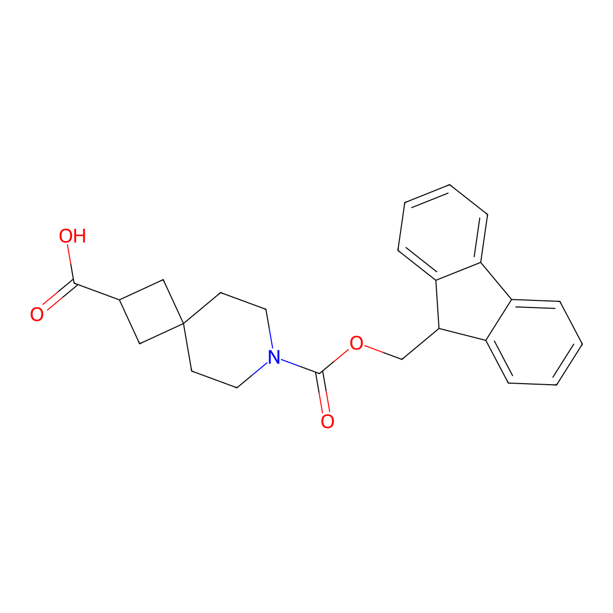 7-(9H-Fluoren-9-ylmethoxycarbonyl)-7-azaspiro[3.5]nonane-2-carboxylic acid molecular structure, CAS 2287290-07-5