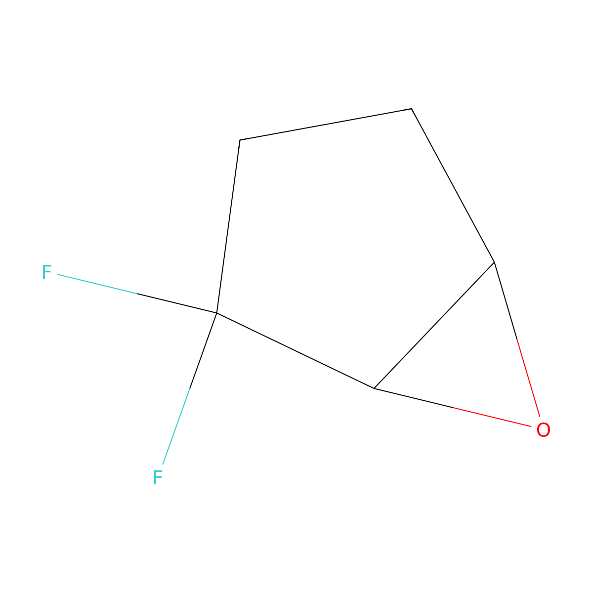 2,2-Difluoro-6-oxabicyclo(3.1.0)hexane molecular structure, CAS 2287290-43-9